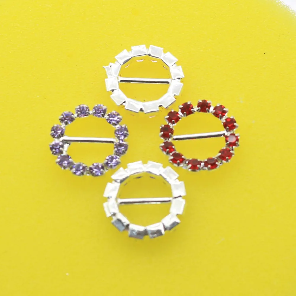 Модные круглые стразы пряжки 10 шт. алмазные пригласительные ленты ползунки для