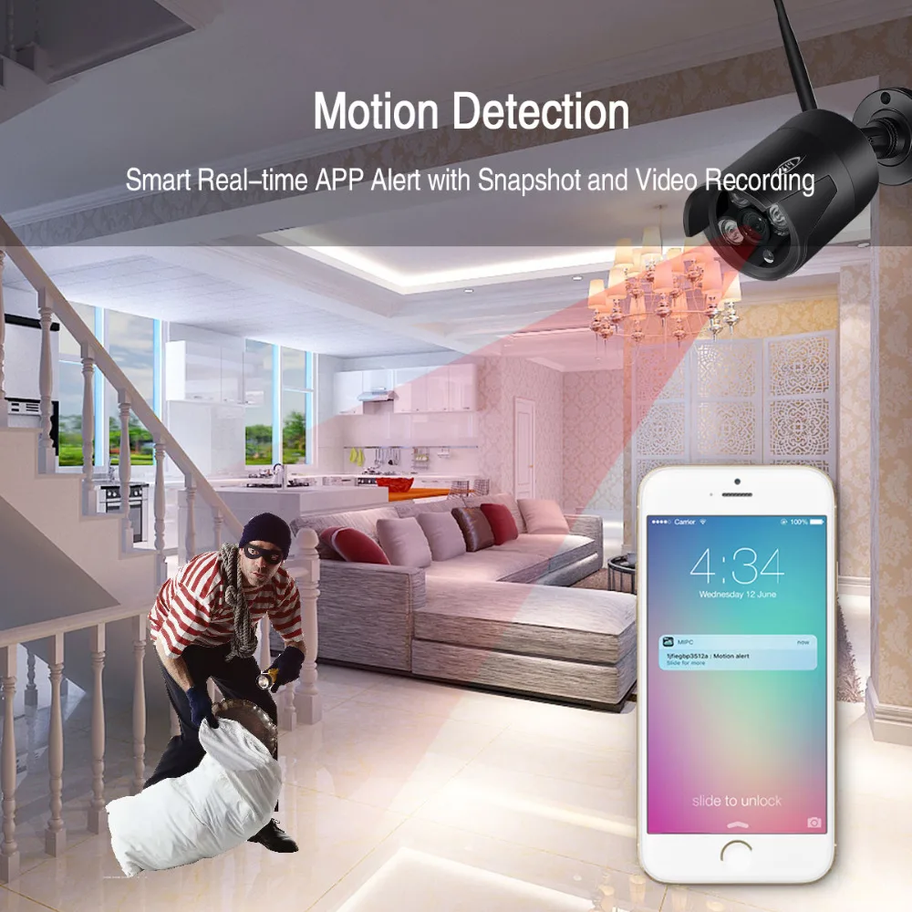 Новые 4 шт. IP Камера WI FI CCTV Системы Беспроводной 960 P NVR 4CH HD Открытый ИК Ночное