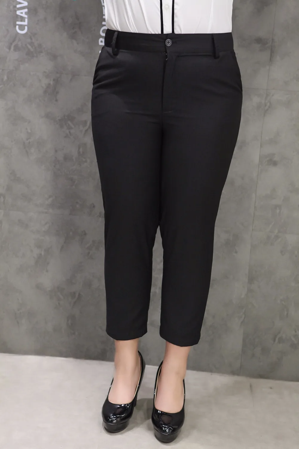 TUHAO размера плюс женские брюки Формальные 4XL 5XL 6XL брюки женские по щиколотку прямые брюки большой размер s женские брюки QT17
