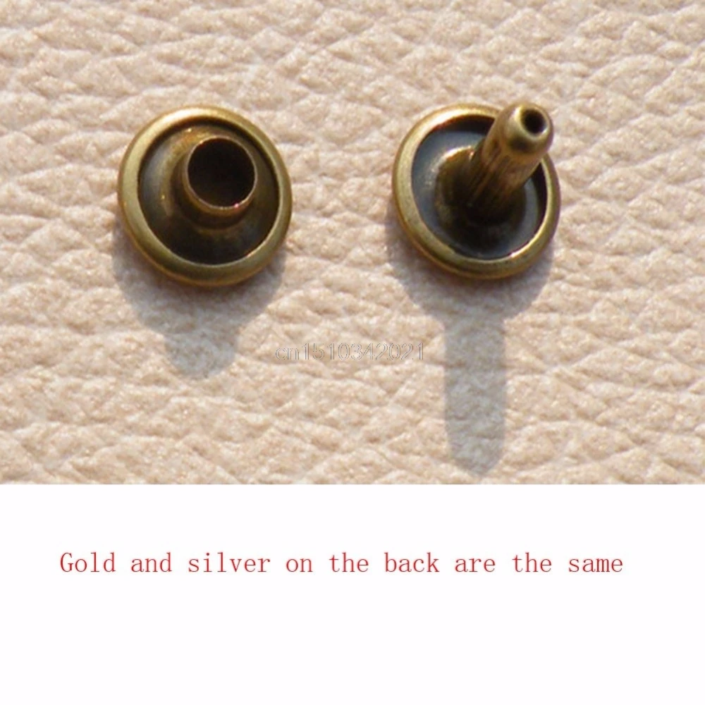 

100x Sided Cap Rivet Tubular Metal Leather Craft Repairs Studs Punk Spike Decor