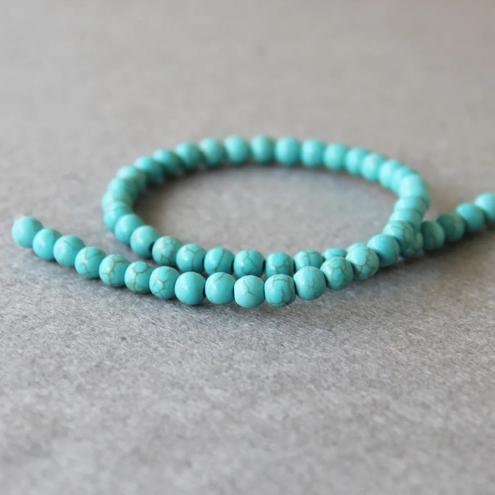 (Минимальный заказ 1) 6 мм модные натуральные синие зернистые камни в полоску