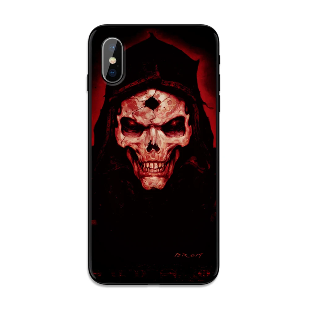 Мягкий чехол из ТПУ satanic scary skull для Apple iPhone 6 6S 7 8 Plus 5 5S SE X XS MAX XR силиконовые
