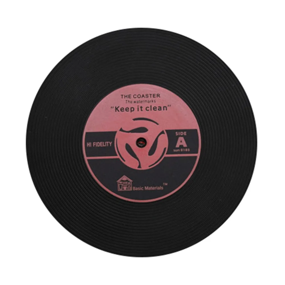 CD-плеер Запись циновка чашки Ретро виниловые подставки под напитки креативный