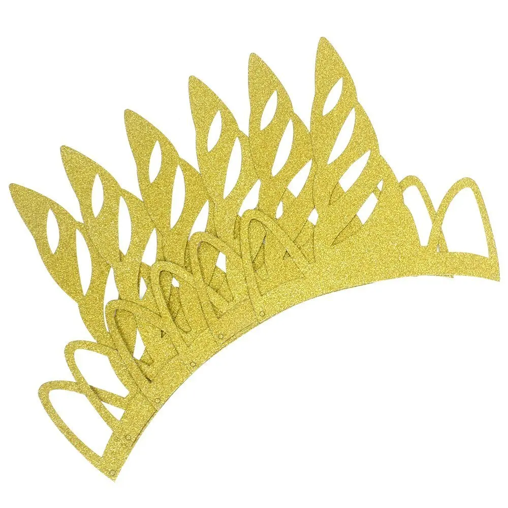 12pcs/set Unicorn Party Horn Hats Glitter Gold Headband Supplies as Props for Kids Birthday Baby Shower |