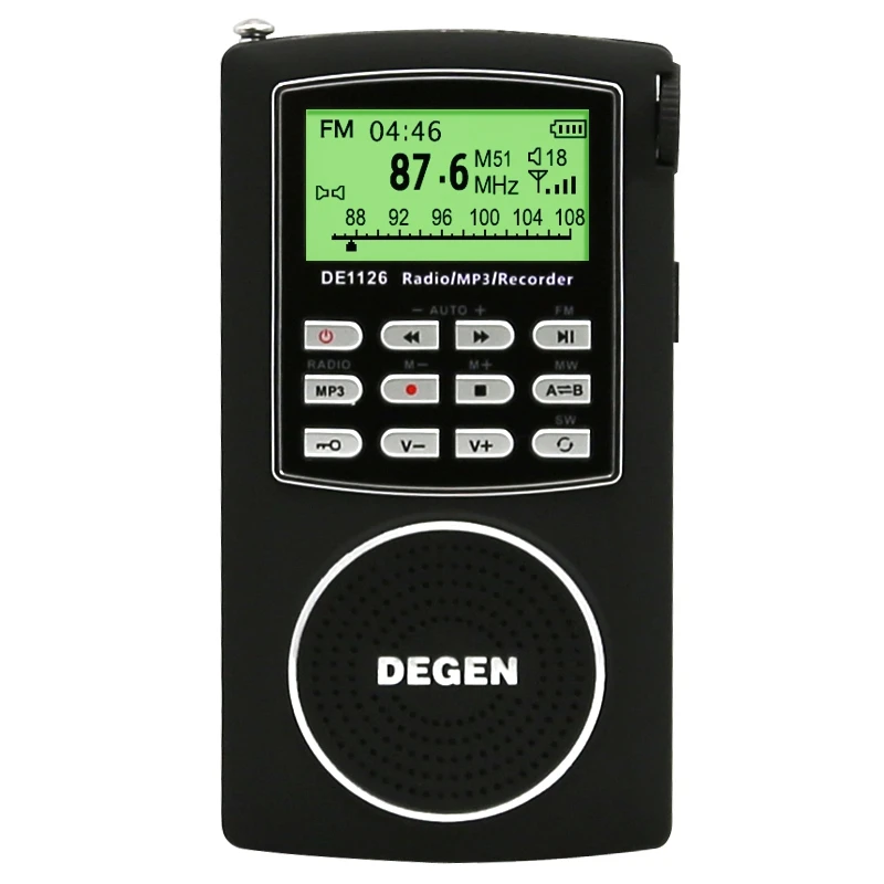 Цифровой радиомагнитофон DEGEN DE1126 FM стерео MW SW AM 4 Гб MP3 DSP ATS|degen de1126|digital radio recorderradio