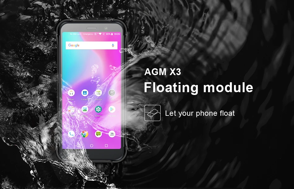 Официальный AGM X3 плавающий модуль IP68 водонепроницаемый прочный мобильный телефон плавающий модуль пусть телефон просто плавает на открытом воздухе