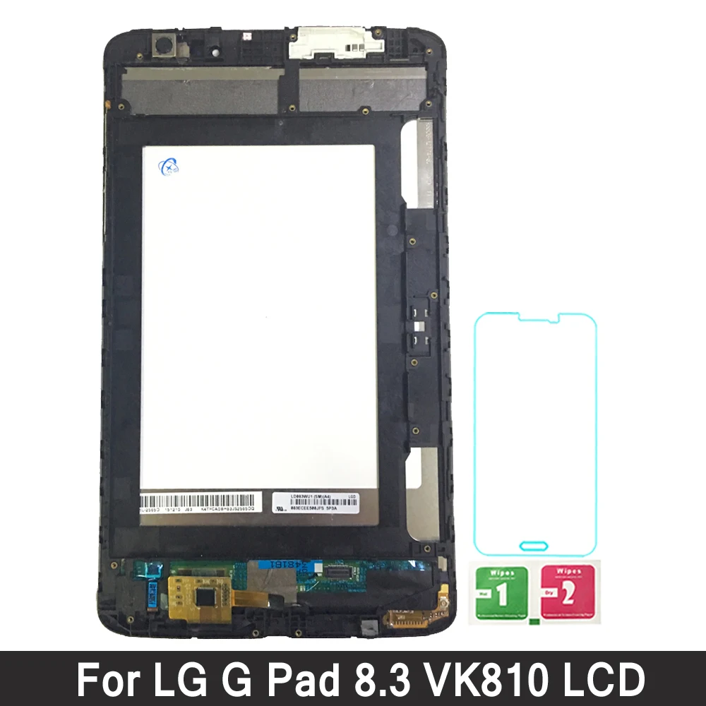 Для LG G Pad 8,3 VK810 ЖК-дисплей Дисплей Сенсорный экран, дигитайзер, для сборки, с корпусом, для LG VK810 планшет датчик lcd Панель Замена