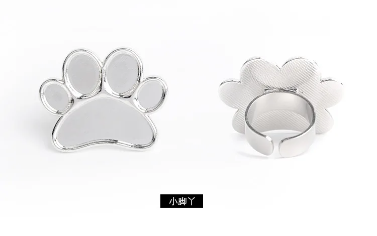 Cat Foot Ногтевое искусство кольцо с палитрой 4 стиля Бесплатный ручной Маникюр пальчиковая палитра Косметическая Палетка для смешивания красок для макияжа Инструменты для нейл-арта - Цвет: Cat Foot