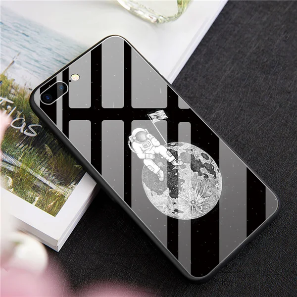 4797 Роскошные DIY для iphone 7 8X10 Plus 6s 6 Капа пользовательский космический астронавт чехол из закаленного стекла для телефона для iphone 11 Pro XS чехол для MAX XR - Цвет: 4797