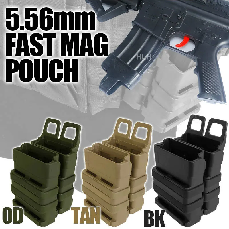 

Tactical 5.56 Magazine Pouch Molle Quick System Module Combination Attach Pouch For M4 / 16 Magazine Assist