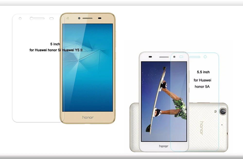 Ультратонкое высококачественное закаленное стекло для huawei honor 5C honor 4C 4X 4A 6X7 huawei 5A защита экрана HD Защита от царапин стекло