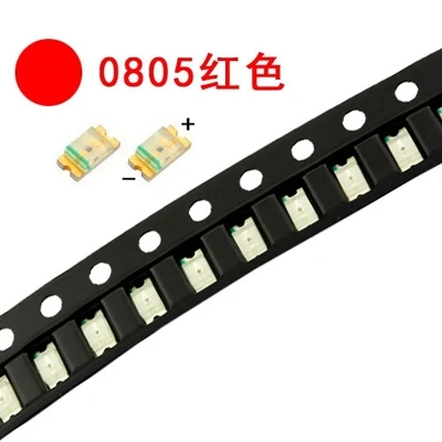 

1000pcs 0805 Red LED lamp beads super bright SMD LED 2012