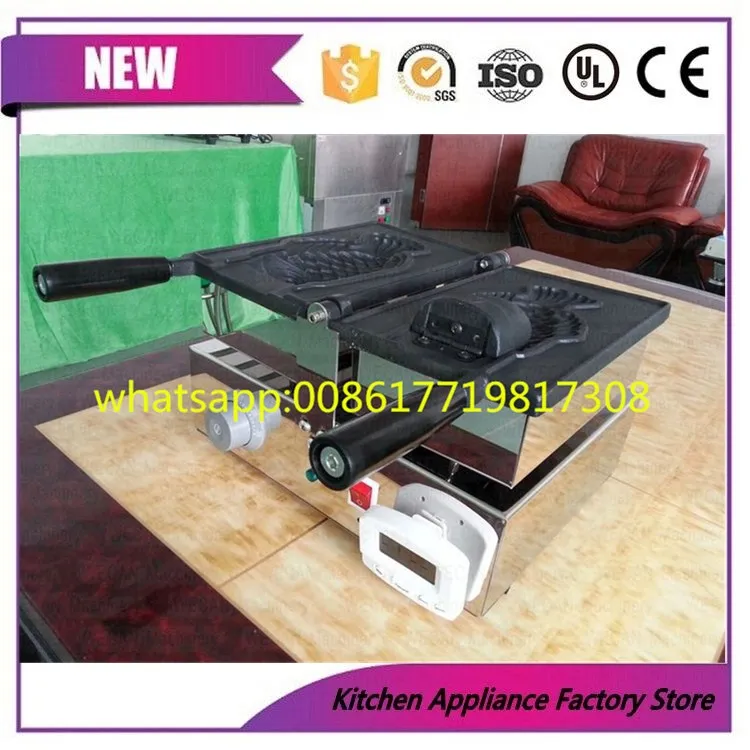 

110v 220v Electric Big Mouth Ice Cream waffle maker with 2 pcs