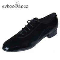 zapatos de baile size us 4 5 13 5 heel height 2 5cm comfortable black leather and white leather ballroom dance shoes men mb004