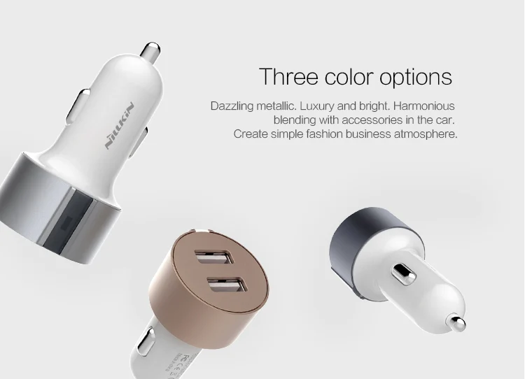 Автомобильное зарядное устройство Nillkin Vigor Quick 5 в 3 4 а с двумя usb портами для Xiaomi Redmi