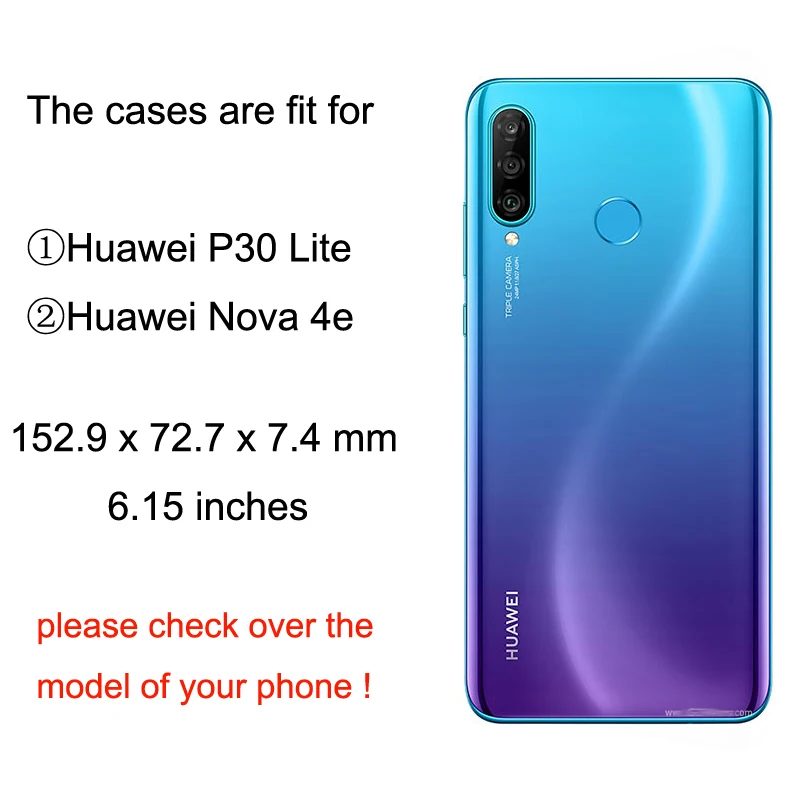 Чехол подставка для Huawei P30 Lite Роскошный кошелек кожаный магнитный флип чехол Nova 4e