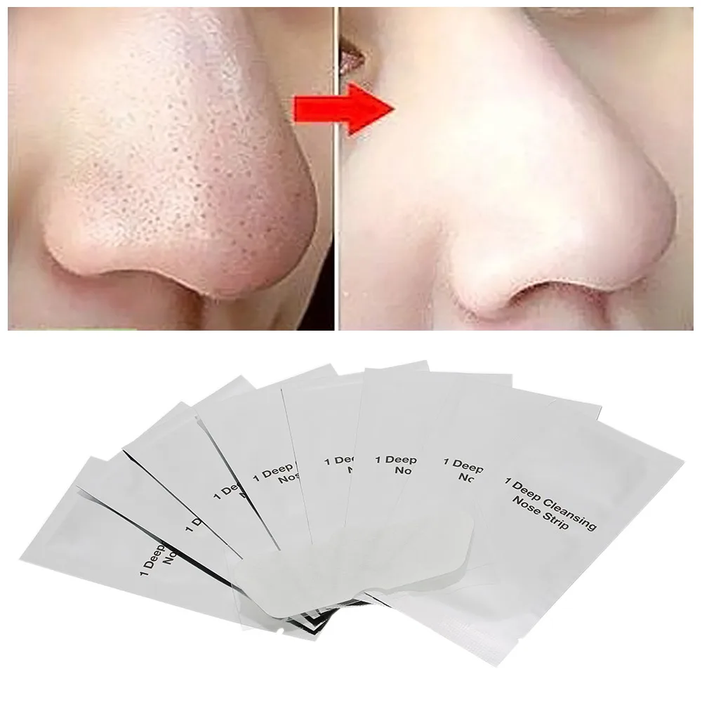 10pcs/set Nose Pore Strips with Charcoal Extracts Deep Cleansing Blackhead Remover Cleaner Skin Care Tools | Красота и здоровье