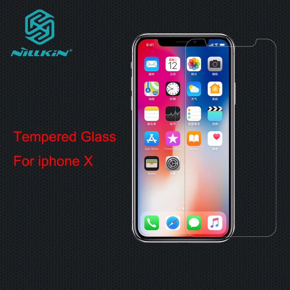 Закаленное стекло NILLKIN для защиты экрана Apple iphone X XS стеклянная защитная пленка