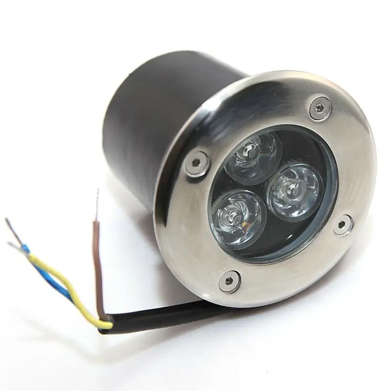 10 шт. Бесплатная доставка IP65 светодиодный подземсветильник свет s 3X1W теплый белый