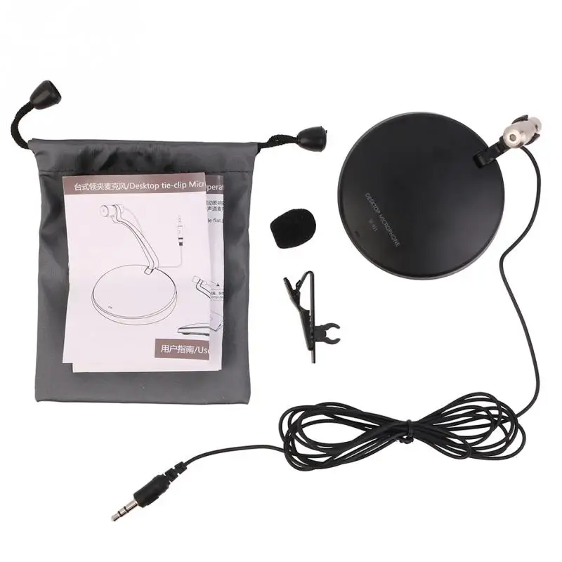 SF911 desktop lapel microphone Computer Lavalier for video game black white | Электроника