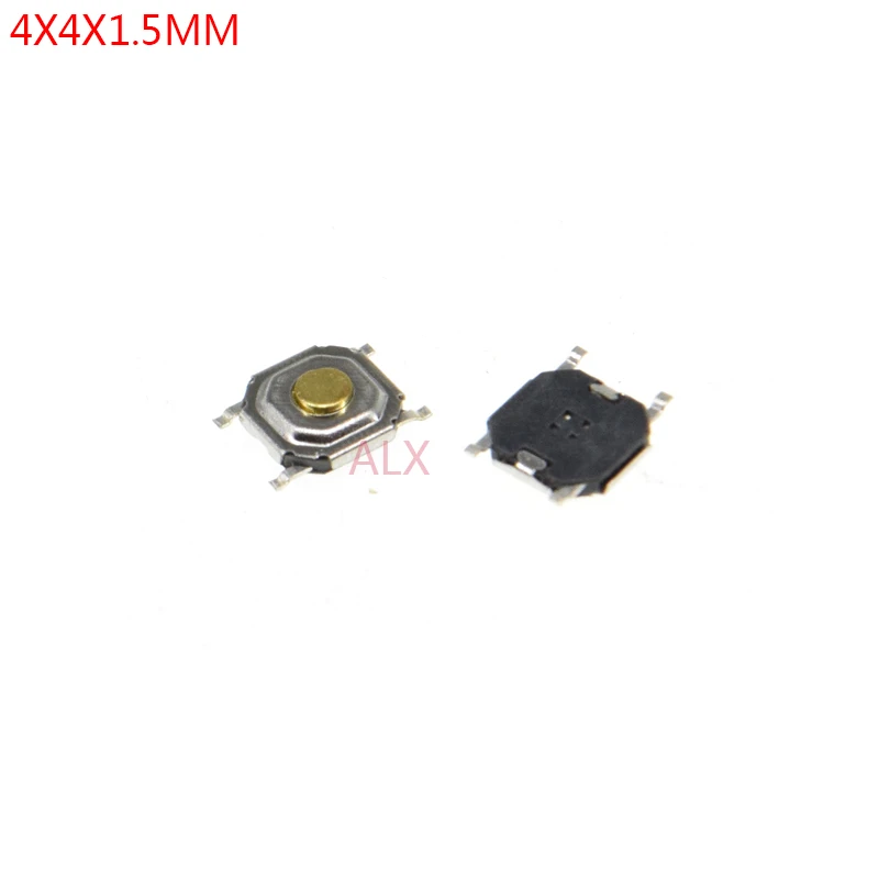 100 шт. 4x4x1.5мм 4PIN SMD кнопочный переключатель такт Микро ключ выключатель питания 4*4*1