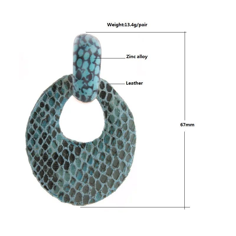 NeeFu WoFu Змея серьги тигр Кожа Большой капли воды большие женские Ретро Brinco уха