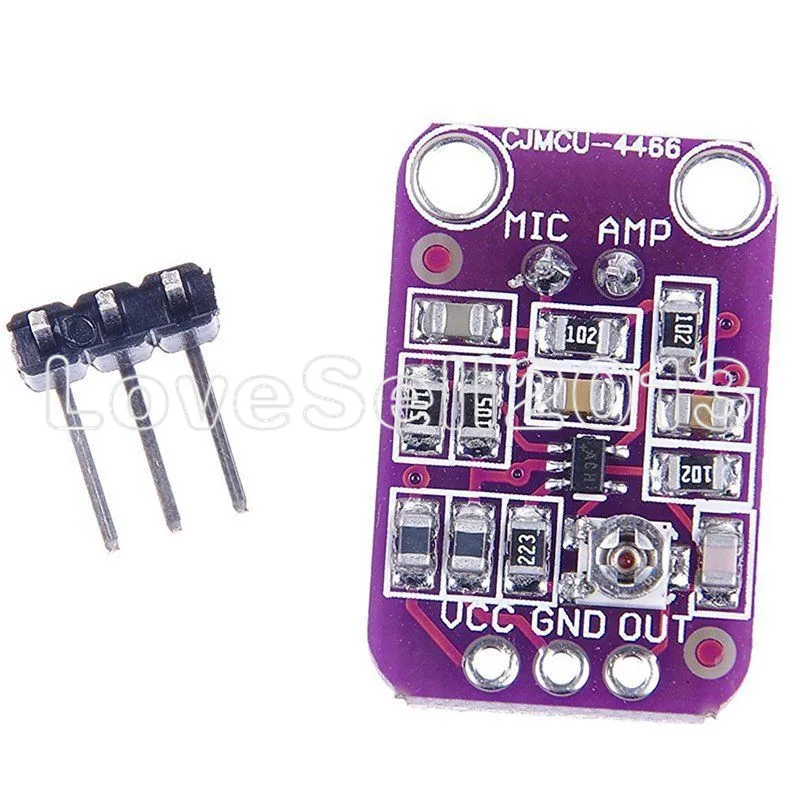 GY MAX4466 Electret микрофонный модуль усилителя с регулируемым коэффициентом усиления
