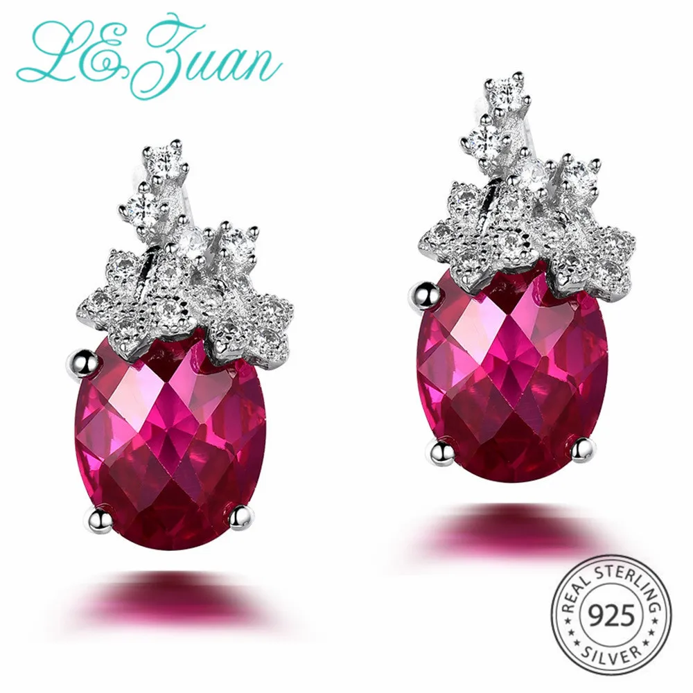 Женские серьги из серебра 100% пробы с рубином 925 карата|drop earrings|earrings dropsearrings earring |