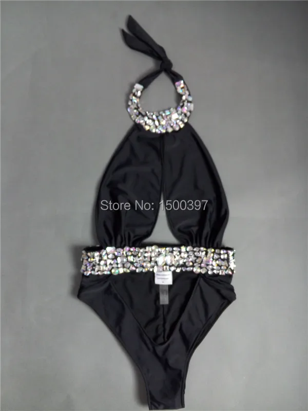 2017 бриллиантовый Цельный купальник для женщин Стразы/Кристальный сексуальный