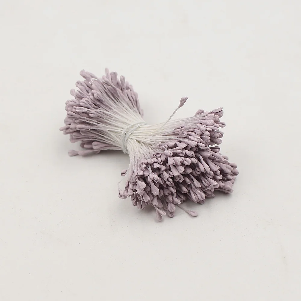 purple 360 шт Искусственные цветы матовые двухголовые мини тычинки торты Украшенные Цветы DIY венки Рождественские аксессуары для скрапбукинга - Цвет: purple
