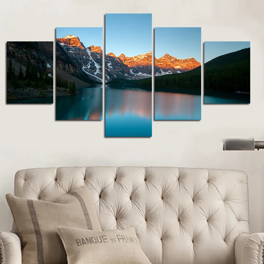 Современная Картина на холсте Spectular Sea Wave And Stone 5 шт. | Дом и сад