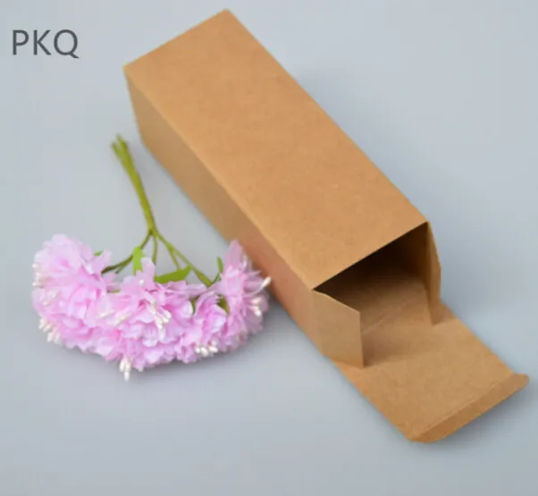 50 шт коричневая крафт бумажная коробка для эфирных масел парфюмерных образцов