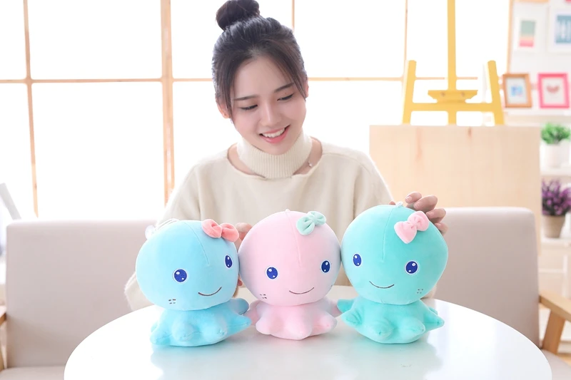 Kawaii розовый голубой плюшевый Осьминог игрушка плюшевая игрушка-животное мультяшный осьминог домашнего офиса Подушка для сна подарок на день рождения для детей 21/30/35 см