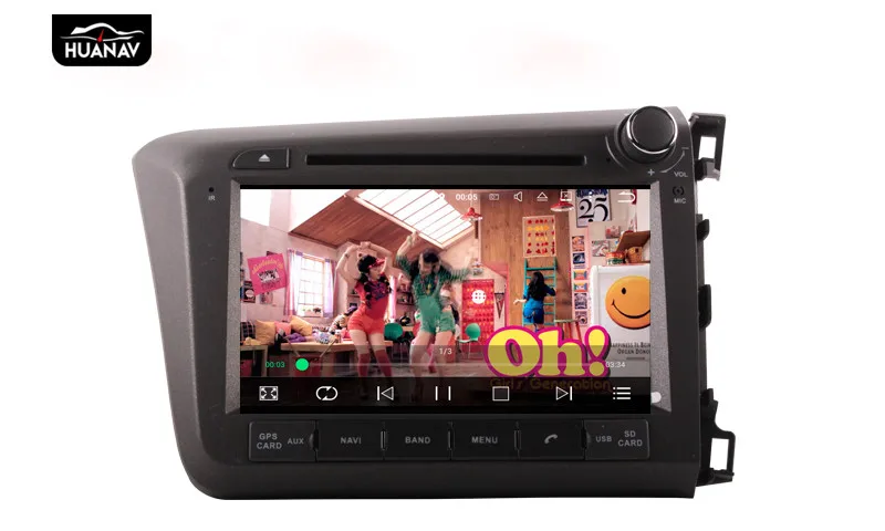 Автомобильный DVD плеер с плеером и GPS навигацией для Honda Civic 2012 2015 мультимедийный