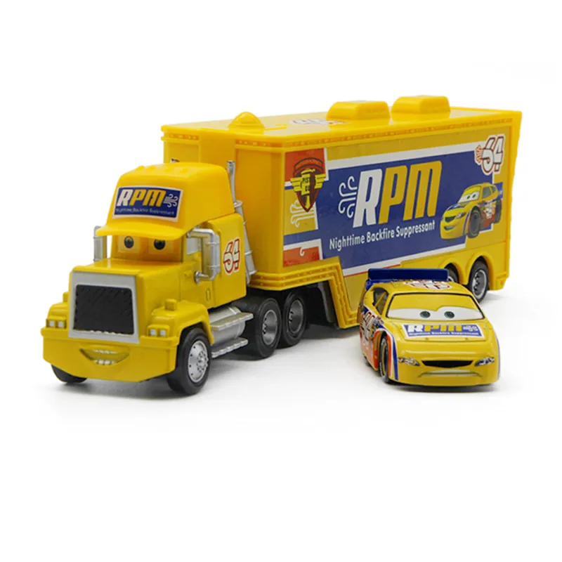 Disney 100% оригинальные машинки Pixar Lightning Mcqueen Jackson Storm No.64 Mack Uncle Truck литые под давлением