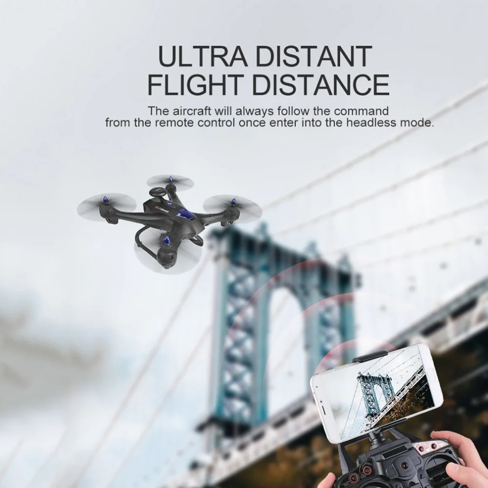 X183S Профессиональный радиоуправляемый Дрон 720P камера HD RTF FPV Безголовый режим удержание высоты один ключ возврат дистанционного управления gps Квадрокоптер