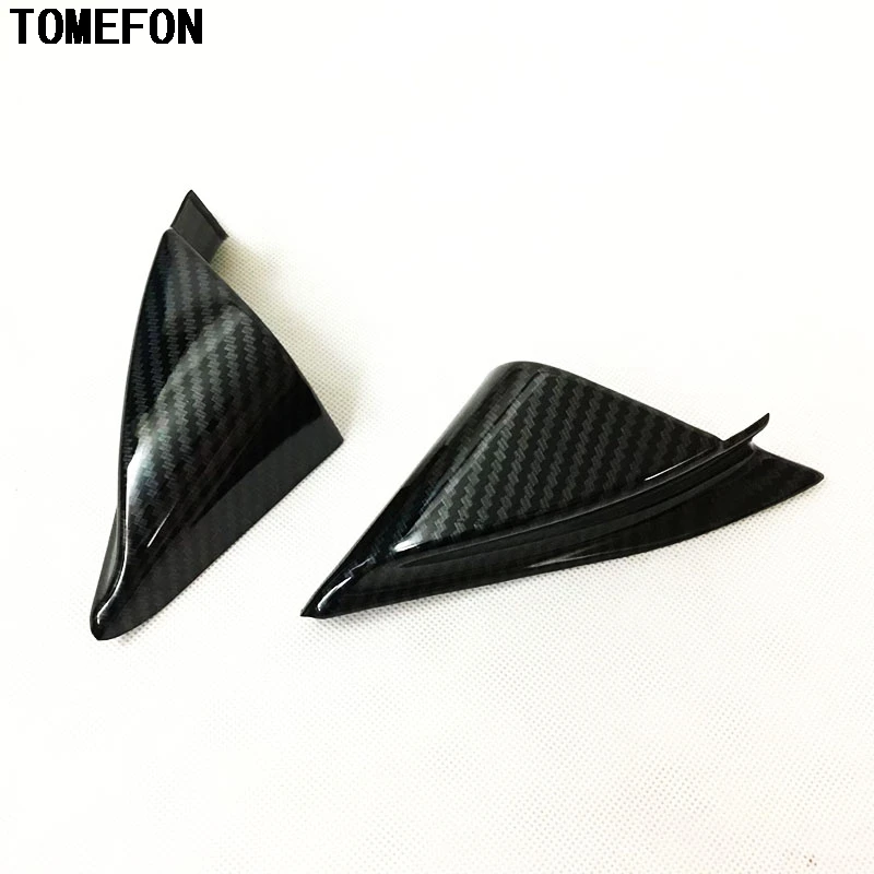 TOMEFON ABS хром углеродного волокна Столбы Trigangle крышки интерьера аксессуары