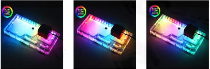(RBW 5V) with pump Bykski резервуар для воды для thermaltake TT уровень 20XT Cabnit, водо-охлаждающий резервуар, поддержка синхронизации материнской платы RGV-TT-LEVEL20XT - Цвет лезвия: (RBW 5V) with pump
