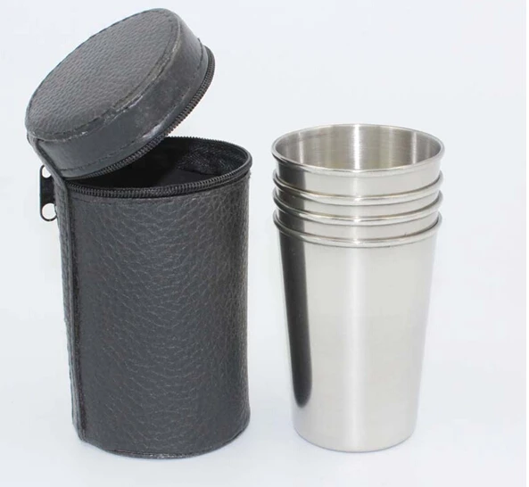 4 шт./лот Новинка 304 стакан для вина из нержавеющей стали Маленькая кружка 150 мл