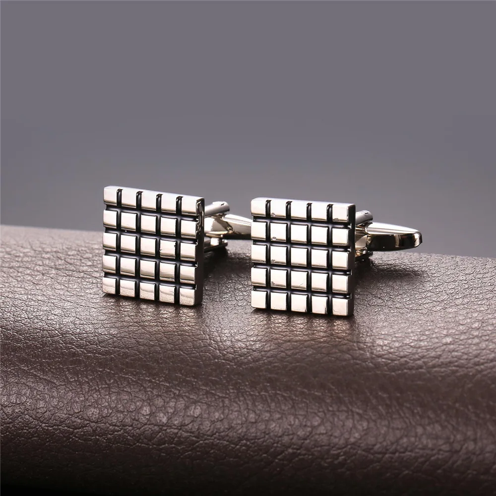 Роскошные Металлические запонки с гравировкой золотого цвета для мужских