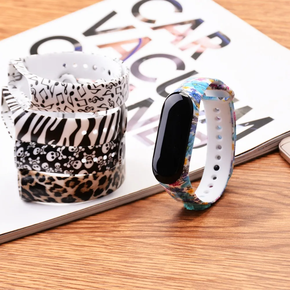 Ремешок для xiaomi mi Band 4 камуфляжный силиконовый ремешок на запястье сменный band 3/4