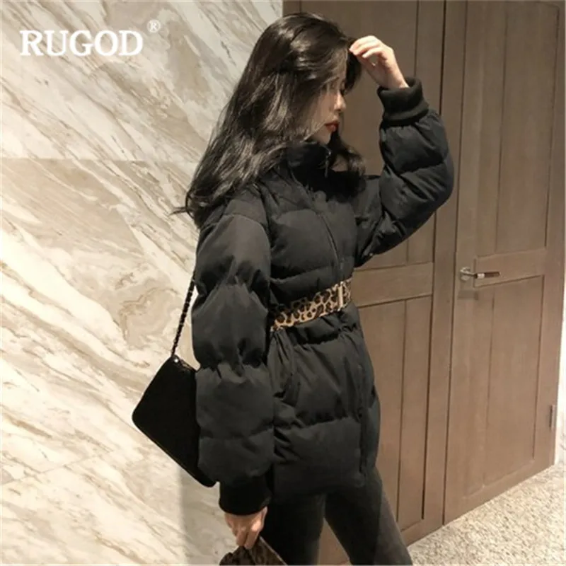 RUGOD однотонное элегантное женское хлопковое пальто винтажная модная плотная
