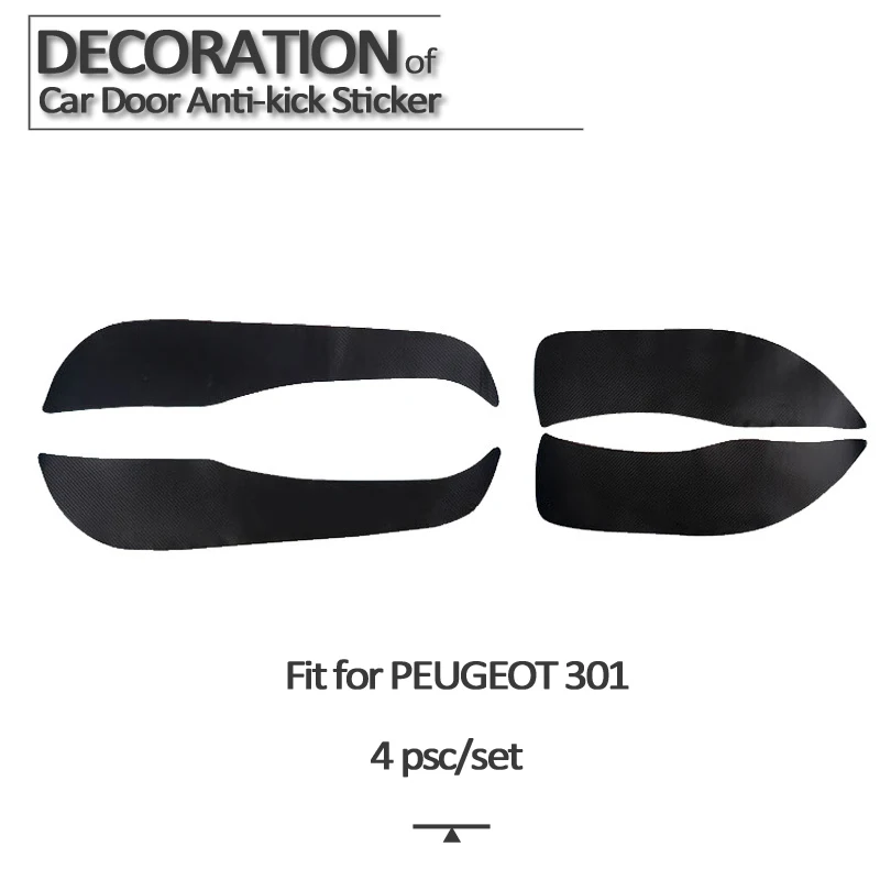 MCrea Авто двери автомобиля анти Kick Pad Коврик наклейки для Peugeot 301 308 408 2008 3008 4008