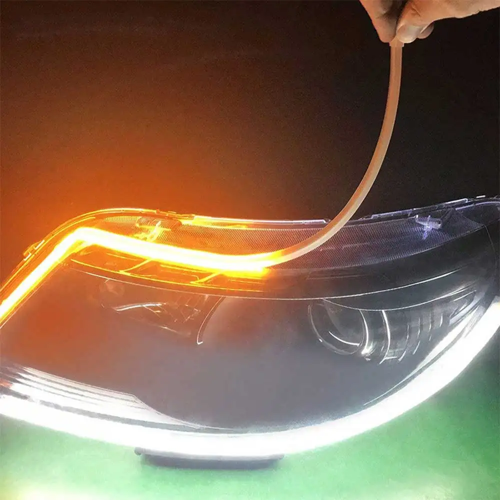 Lonleap Car Flexible Switchback LED Knight Rider Strip Light Headlight Sequential DRL Turn Signal Lights | Автомобили и мотоциклы
