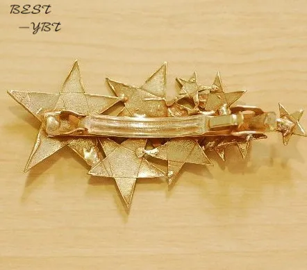 

Korean style jewelry Accessories gold plated star hairpin spring clip hair accessory hair accessory for women girls