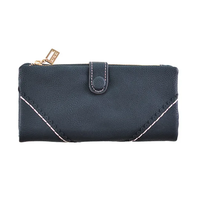A-772-Black Женские кошельки, длинный кожаный кошелек на молнии для кредитных карт, женский большой кошелек, сумка для денег, сумочка, новинка - Цвет: A-772-Black