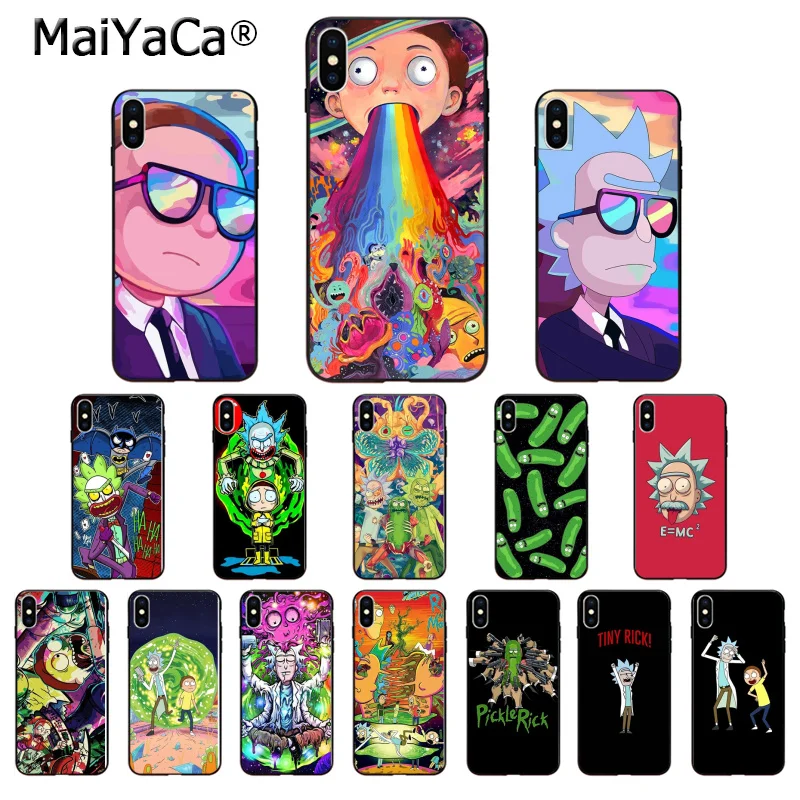 MaiYaCa Рик и Морти смешной мультфильм комикс ТПУ Мягкие аксессуары для телефона