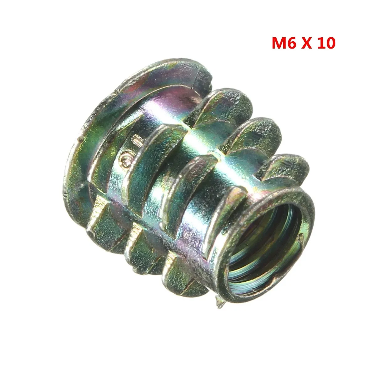 M6X10 Лидер продаж 10 шт./компл. M4 M5 M6 M8 M10 сплав цинка мебель с шестигранной головкой приводная головка гайкой для деревянная вставка велосипеда велосипедные болты Запчасти - Цвет: M6X10
