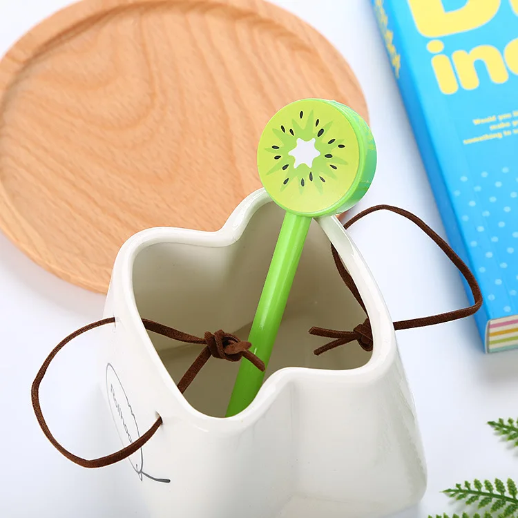 Kup 40 Sztuk Cartoon Okrągłe Głowy Owocowe Pióro Neutralne śliczne Nauka Papiernicze Artykuły Biurowe Z Czarna Igłą Rury Wody Długopis Signature