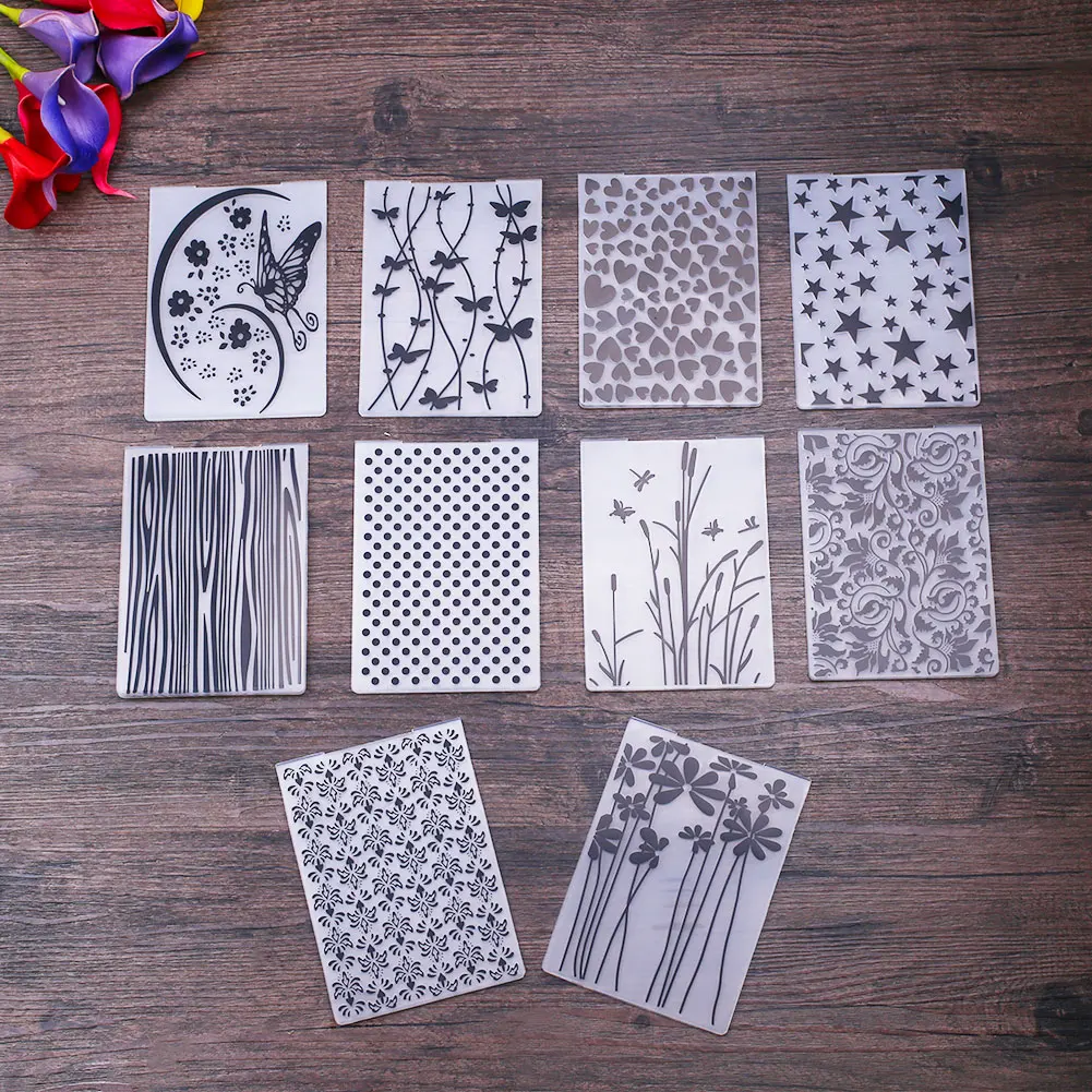 Пластиковая папка для тиснения скрапбукинга папки пластиковые Скрапбукинг